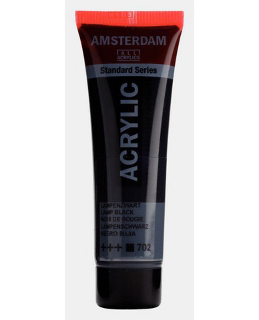 Amsterdam, Acrylic, Art & School, Paint, 20ml, 974510, Lamp Black